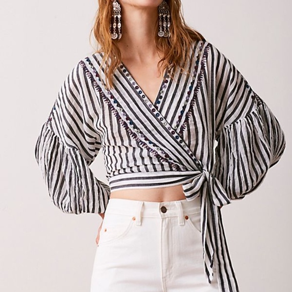 Free People Barcelona Nights Wrap Top - Picture 2 of 8